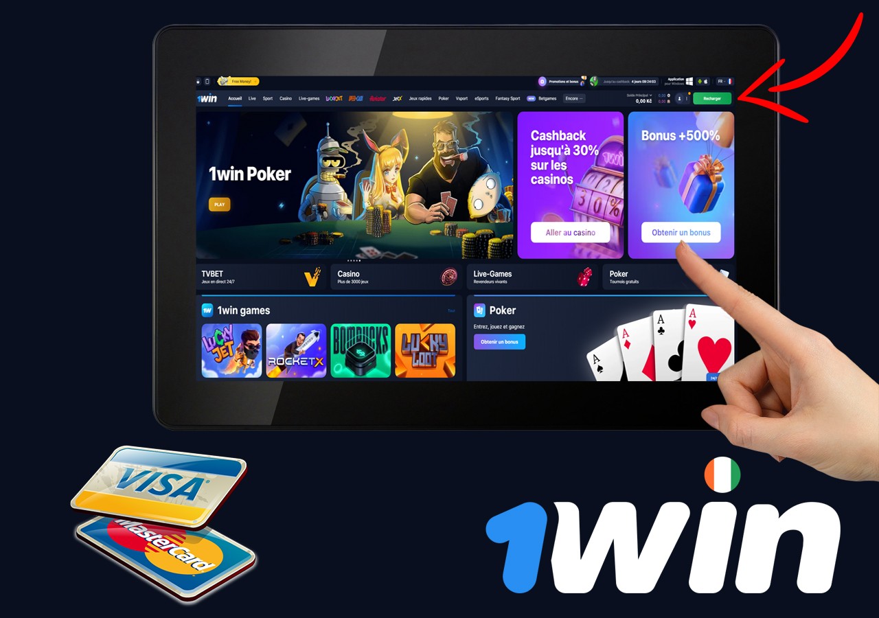 1win CI comment déposer