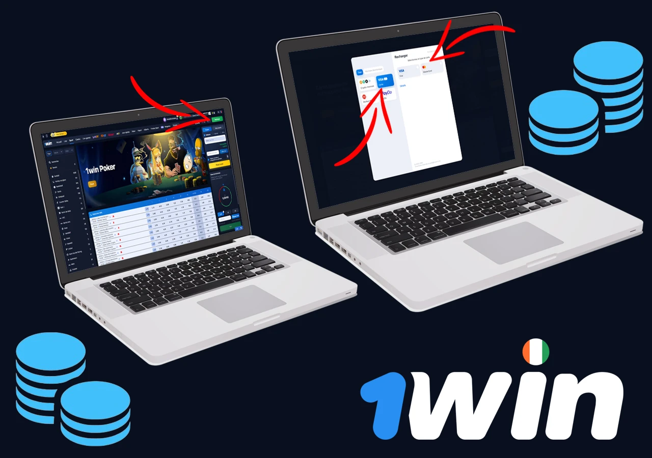 Déposez sur votre compte casino 1Win avec une carte bancaire