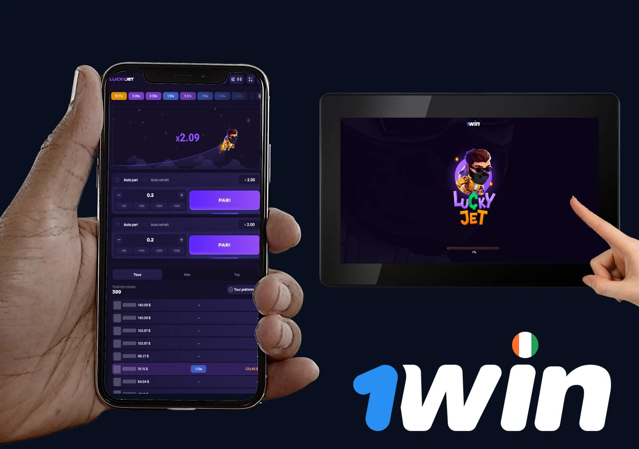 Les principales caractéristiques de l'attrait du jeu Lucky Jet sur le casino 1Win