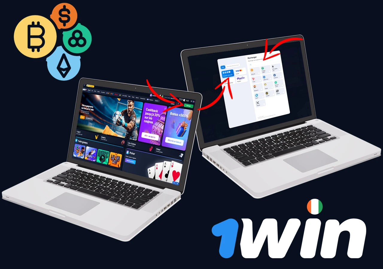 Déposer avec des crypto-monnaies sur 1Win Casino