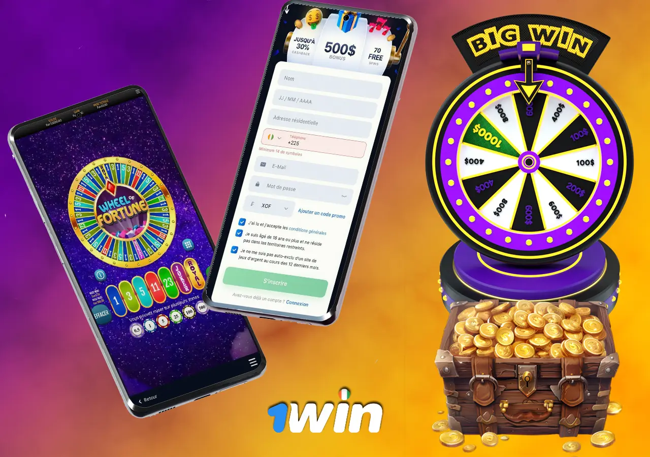 Outils pour s'inscrire et commencer à jouer à 1Win Fortune Wheel