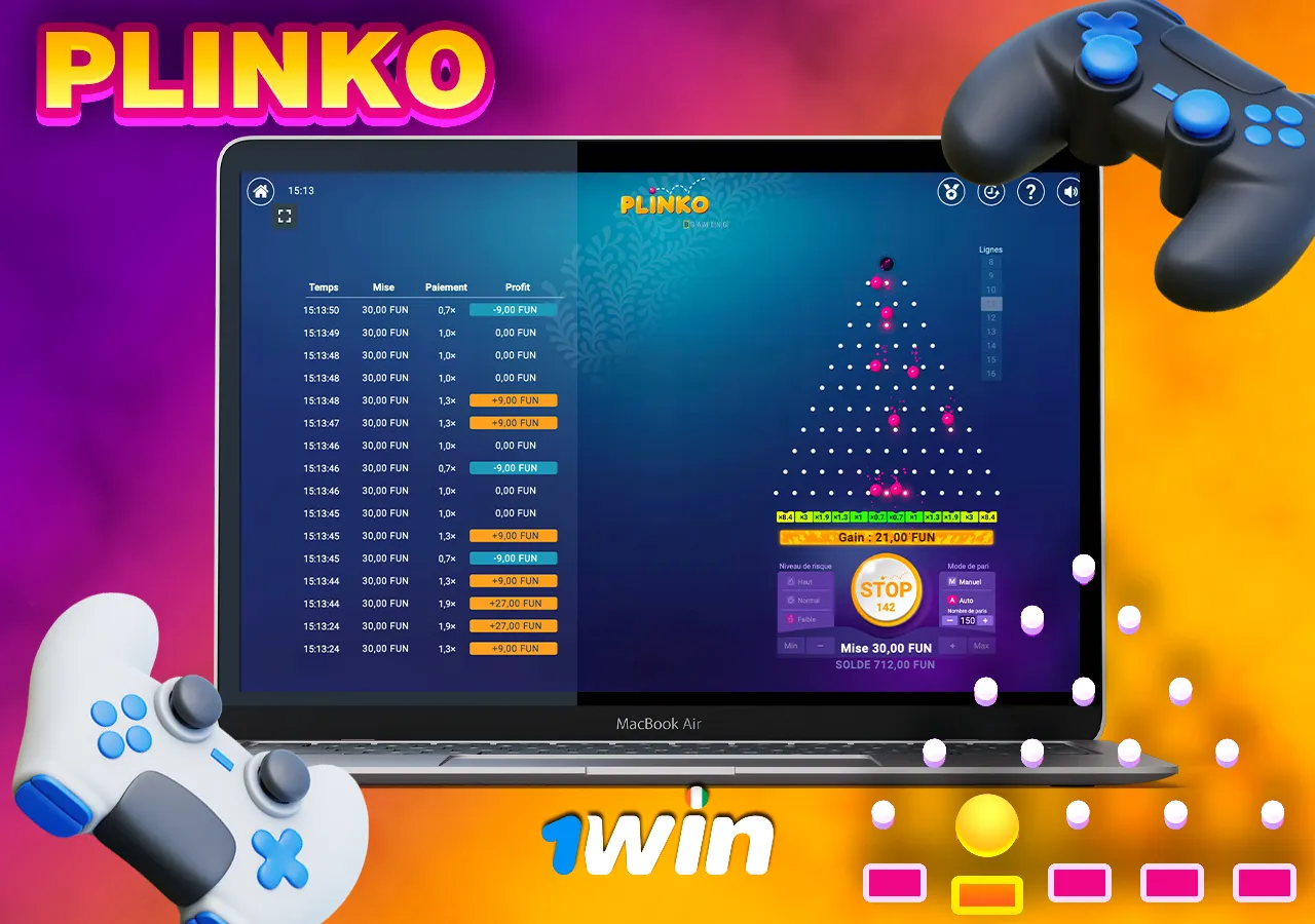 Démonstration du jeu sur un ordinateur portable